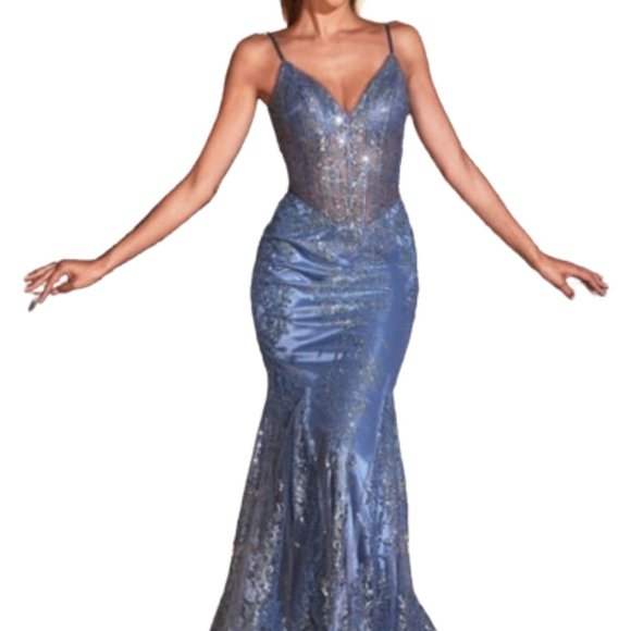 Cinderella | Dresses | Ladivine J8 Evening Dress Smoky Blue Size 6 ...